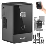NEEWER Mini V Mount Battery PS099E, 6800mAh 99Wh 14.5V V Lock Battery with Type C/DC5521/DC5525 Cable, OLED Display, Fast Charging 65W PD USB C, D Tap/BP/USB A/DC Output for Camera Monitor Camcorder