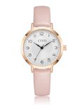 CIVO Womens Watch, Waterproof Wrist Watches for Women Pink Leather Strap Analog Quartz Ladies Watch, Fashion Casual Easy Read Watch