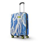 Skybags Stroke Medium Size Abs Hard Luggage (67 Cm)|Printed Luggage Trolley with 8 Spinner Wheels and in-Built Combination Lock|Unisex, Blue and White