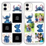 nurkorki Personalization Multiple Pictures Customized Phone Case for iPhone 6 Plus Case 5.5",Cute Anime Photo Custom Cartoon Case Soft TPU Funda for Family Friend Couple for iPhone 6 Plus Clear