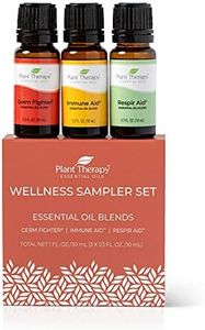 Plant Therapy Wellness Sampler Set - Immune Aid, Germ Fighter & Respir Aid - Pure Essential Oils for Seasonal Threats