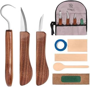 Schaaf Wood Carving Tools Knife Kit | Wood Carving Kit Includes Detail Whittling Knife, Sloyd Carving Knife, Spoon Carving Knife,  Basswood Carving Blocks, Strop and Learning Material for Beginners