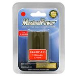 Maximal Power DB CAN BP-511 Replacement Battery for Canon Digital Camera/Camcorder (Gray)