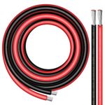 2 Gauge Wire - iGreely 10 FT Red & 10 FT Black 2 Gauge Tinned Copper Electrical Wire Cable for Car Automotive Trailer Marine Boat Harness Wiring 2AWG 10Ft