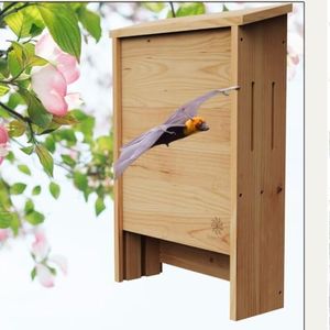 Bat Houses for Outdoors with Improved Airflow to Both Chambers - Bat Boxes for Outside with Easy Grip Surfaces- Large Bat House for a Safe Nesting Environment - Weather and Insect Resistant Cedar