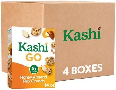 Kashi GO Breakfast Cereal, Family Breakfast, Fiber Cereal, Honey Almond Flax Crunch (4 Boxes)