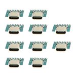 CY Connector 10pcs USB-C Receptacle DIY 24pin USB 3.1 Type C Female Socket Connector SMT Type with PC Board