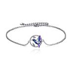 YFN Cardinal/Hummingbird/Tree of Life Bracelets Sterling Silver Bird Adjustable Bracelet Jewelry Gifts for Women Girls 7+2", Sterling Silver , Cubic Zirconia