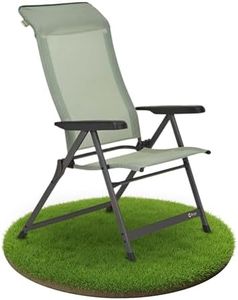 BERGER Iseo Luxus XL Klappsessel | Campingstuhl faltbar mit 7-Fach Verstellbarer Rückenlehne | Liegestuhl mit robustem Bezug | Klappstuhl für Garten Camping & Outdoor | grün