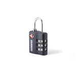 American Tourister TSA 3-Dial Combination Lock – Secure Your belongings with Confidence on the go, Featuring a TSA-Approved, Durable, and Stylish Design in Sleek Black