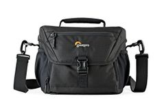 Lowepro LP37123-PWW Nova 180 AW II Camera Bag, Waterproof, Customizable, Fits Pro-depth DSLR with Lens, compact drone, 3-4 Additional Lenses, Flash, Black