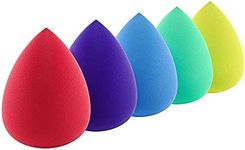 Zenda Naturals Makeup Sponge - Set of 5 Beauty Blender Sponges, Applicator for Face Powder, Foundation, Liquid Cosmetics, Cream, Primer - Egg-Shape Blending Wedges for Flawless Techniques