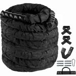 Neorexon Heavy Battle Rope for Home Gym & Exercise Training, Workout Exercise Rope-2 Inch Diameter, 30 FT Length, Battle Rope Anchor Included