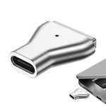 ORUZA USB C to Magnetic Adapter for Macbook, Type-C Magnetic Converter Adapter for Magsafe 3 T-Head Straight PD 140W Power Fast Charging Converter Compatible with 2021-2023 MacBook Air Pro