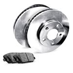 R1 Concepts Rear Brakes and Rotors Kit |Rear Brake Pads| Brake Rotors and Pads| Ceramic Brake Pads and Rotors |fits 2008 Saturn Astra