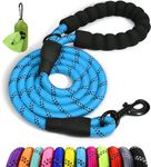 Taglory Rope Dog Lead with Soft Padded Handle, 1.2 m Reflective Dog Lead and Multi-Colour for Small Dogs, 1.0 cm, Blue