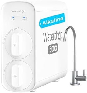 Waterdrop G5P500A Alkaline Mineral pH+ Reverse Osmosis Water Filter, NSF/ANSI 372 Certified, 8 Stage Reverse Osmosis System, 500G RO Water Filtration System, 2:1 Pure to Drain, Reduces TDS, BPA Free
