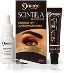 Demure Eyebrow Tint Set with Developer, 20+ Applications, Up to 4 Weeks Lasting Effect, Brow Dye Kit with Argan and Castor Oil, All in One Tinting Set (3.0 Dark Brown)