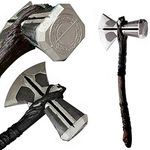 YPL Kid Stormbreaker In Foam Props Replica Odinson Hammer Axe Cosplay Thor Costume Prop 27" Thor Stormbreaker,Grey