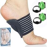 Ailaka 2 Pair Arch Support Braces, Compression Cushioned Plantar Fasciitis Sleeves for Pain Relief & Sore, Flat Feet, Heel Spurs