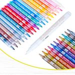 Acrylic Paint Pens Markers for Rock Painting Glass Stone Wood pebble Ceramic Craft Supplies, 18 Acrylic Pens + 11 Metallic Pens for Christmas Easter Egg Pumpkins