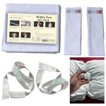 Widely Pure Wet pack cotton patti satvik for body detox with 3 Elastic Velcro straps and 3 strips for abdomen, head and neck with user manual (Wet pack Improved model)