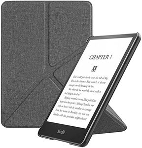 Moko Case for 6.8" Kindle Paperwhite (11th Generation-2021) and Kindle Paperwhite Signature Edition, Origami Standing Shell Cover with Magnetic PC Back Cover for Kindle Paperwhite 2021, Denim Gray