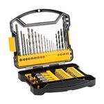 C P CHANTPOWER Drill Bit Sets and Screwdriver Bit Sets with Case for Drilling Wood, Plastic, Soft Metal, 41 Pieces