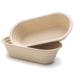 Brod & Taylor Banneton Batard 10” Proofing Basket for Sourdough & Artisan Bread Baking – Easy to Stack, Made From Sustainable Materials (2-Pack)