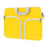 HESTECH Chromebook Case,11.6-12.3 Laptop Sleeve Neoprene Computer Bag Handle Protective Cover for Acer R11/Spin 311/HP Stream/Samsung/Surface Pro X/7/6/5/4/3/Go 12.4"/13 inch Macbook Air/Pro M1,Yellow