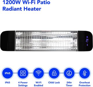 Devola Infrared Patio Heater 1200W – Outdoor Electric Heating
