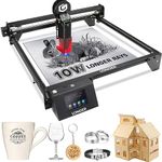 Official LONGER RAY5 Laser Engraver,10000mW Laser Engraving Machine with 3.5 inch Touch Screen,60W DIY Laser Cutter for Custom Design,Laser Engraver for Wood and Metal, Acrylic, Leather, Glass, etc.