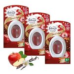 Christmas Bathroom Air Freshener Bundle - Limited Edition Pack of 3 x Spiced Apple Air Fresheners for Home with Topline Card. Odour Eliminator & Refresher for Toilet Bathroom