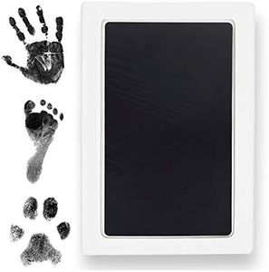 Extra Large Clean Touch Ink Pad for Baby Handprints and Footprints – Inkless Infant Hand & Foot Stamp – Safe for Babies, Doesn’t Touch Skin – Perfect Family Memory or Gift by Tiny Gifts, Black