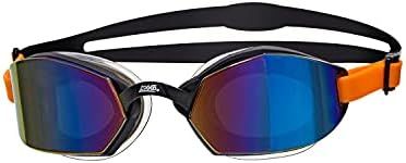 Zoggs Unisex's Ultima Air Lens Swimming Goggles Grey/Titanium with Anti-Fog & Uv Protection, Black/Orange/Mirror, Adult