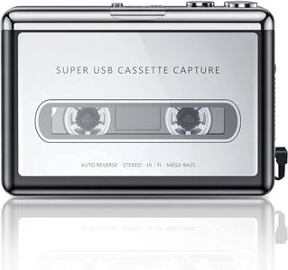 RyzCare Cassette Player, Cassette Tape to MP3 Converter, Via USB Portable Cassette Tape Converter Captures MP3 Audio Music, with Headphones, Convert Walkman Tape Cassette Compatible with Mac PC Laptop