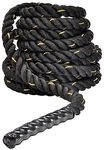 Signature Fitness Battle Rope 1.5Inch 2 Inch Diameter Poly Dacron 30 FT, 40 FT, 50 FT Length, Heavy Ropes for Home Gym and Workout