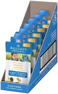Bellamy's Organic Banana Custard with Flaxseed 120 Grams, Baby Food, 6 Months +, Bulk (6 x 120 Grams)