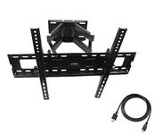 DazzelOn® TV Wall Mount Fit for Most 23"-55" TVs Dual Articulating Arm Full Motion Tilt Swivel Bracket 14" Extension Arm, LED, LCD, OLED & Plasma Flat Screen,TV, Up to VESA 400mm,HDMI Cable