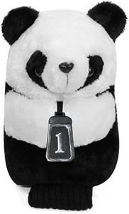 LeFeng Animal Golf Headcovers, Funny Golf Head Covers Collection for Driver and Fairway Wood, Cute and Soft Golf Club Protector(Panda Driver)