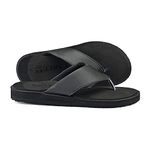 LivEasy Acupressure and Magnetic Slippers for Blood Circulation & Foot Acupuncture Massage | Chappals for Men - Black - Acupressure - UK 5