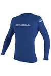 O'NEILL Wetsuits Men's Basic Skins 50+ L/S Rash Guard, Pacific, L