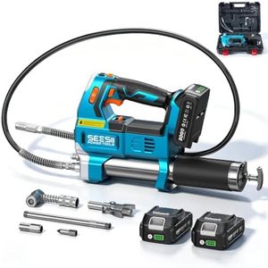 Seesii Electric Grease Gun 12000PSI, 10 oz/min Flow, 2 Batteries, 48" Hose