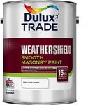 Weathershield Smooth Masonry Paint - Brilliant White - 5L for Trade