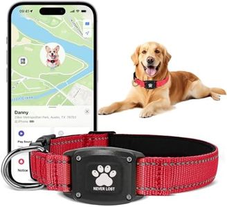 Myiwb GPS Dog Collar Tracker 2-in-1,Reflective Waterproof Pet Collar,iOS-Only,No Monthly Fees,Unlimited Range,Ideal for Dog Tracking pet Tracker,for Small Dogs(S (12.6"-16.5" Width:0.78"), Red)