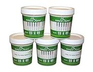 5 Pack Easy@home, Drug Test Cup for 12 Different Drugs Buprenorphine (BUP),Marijuana (THC),Cocaine (COC),Morphine (MOP),Methamphetamine (MET),Oxycodone (OXY),Amphetamine (AMP),Barbiturates (BAR),Benzodiazepines (BZO),Methadone (MTD), Methylenedioxymeth...