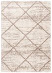 SAFAVIEH Hudson Shag Collection Area Rug - 6' x 9', Multi Ivory & Beige, Modern Trellis Design, Non-Shedding & Easy Care, 2-inch Thick Ideal for High Traffic Areas in Living Room, Bedroom (SGH281H)