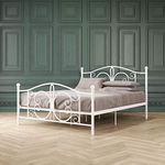 DHP Bombay Metal Bed White Double Uk