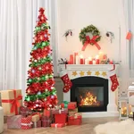 QBA 5FT Tinsel Pop Up Christmas Tre