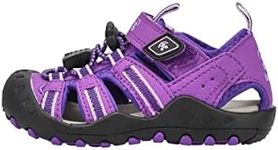 Kamik Girls Closed Toe Sandal Sport, Purple Orchid, 6 Toddler